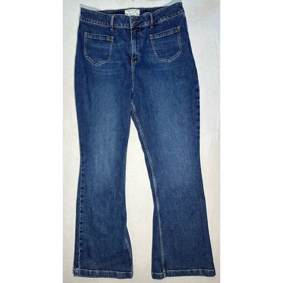 Fat Face UK Dark Wash Woman's Fit Flare Jeans Size 16L - Picture 7 of 7